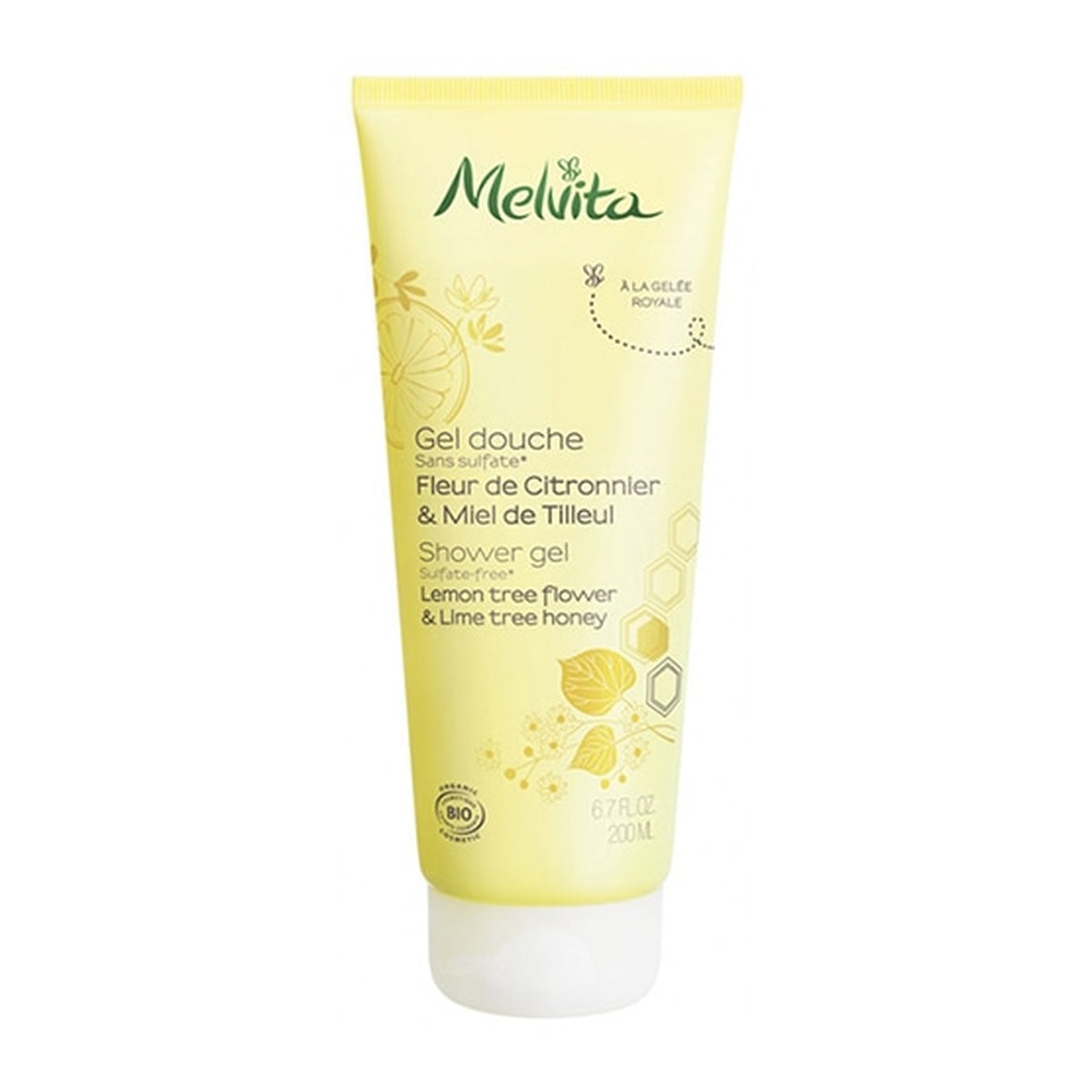 [Melvita] Lemon Blossom & Linden Honey Shower Gel 200ml (Gentle Cleansing, Fine Light Foam)