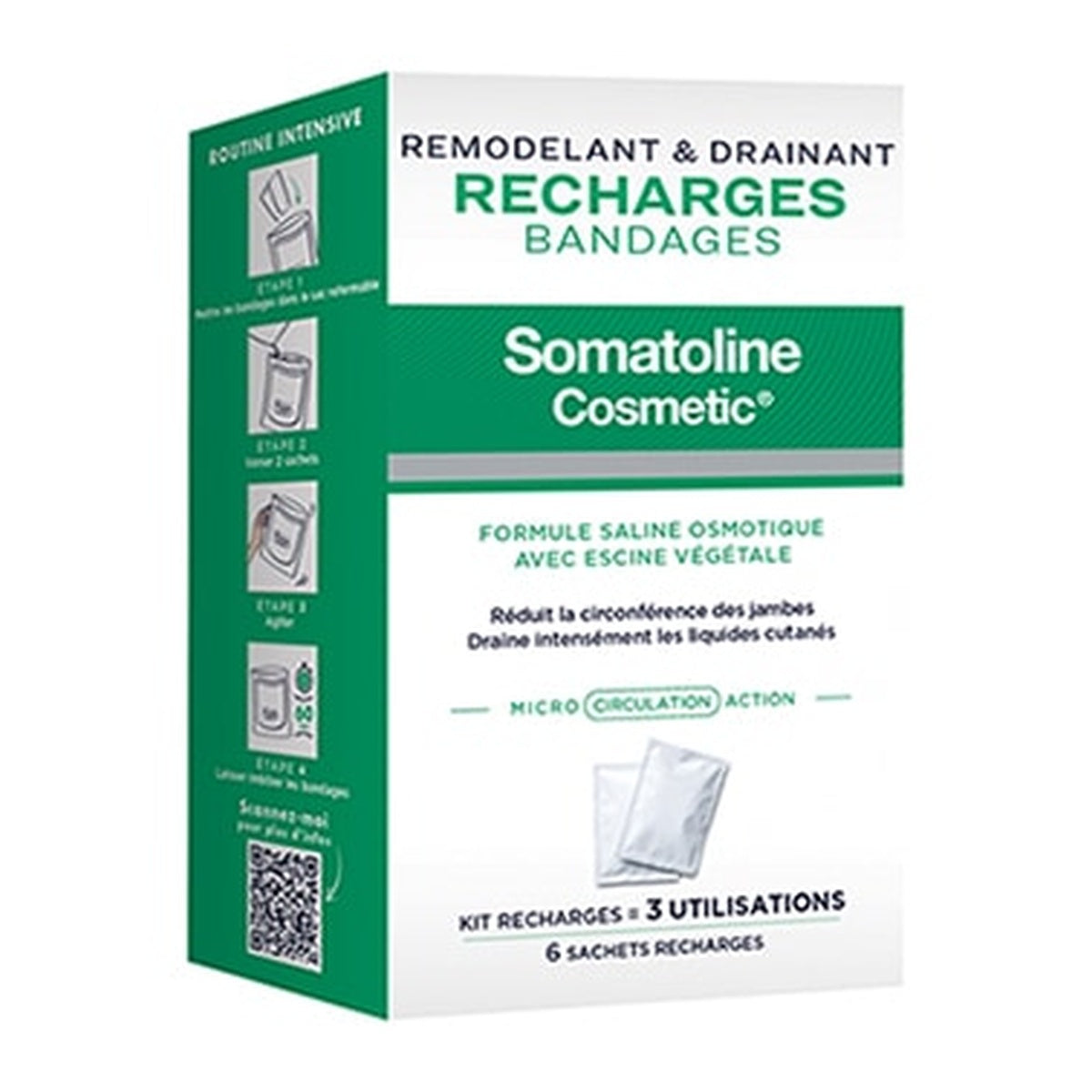 [Somatoline Cosmetic] Remodeling & Drainage Recharge Sachets (6 Sachets / 3 Applications)