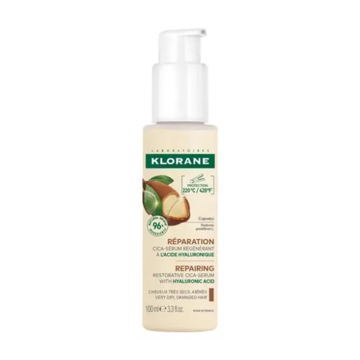 [KLORANE] Repair Cica Serum with Cupuacu & Hyaluronic Acid 100ml (Heat Protection up to 220°C)