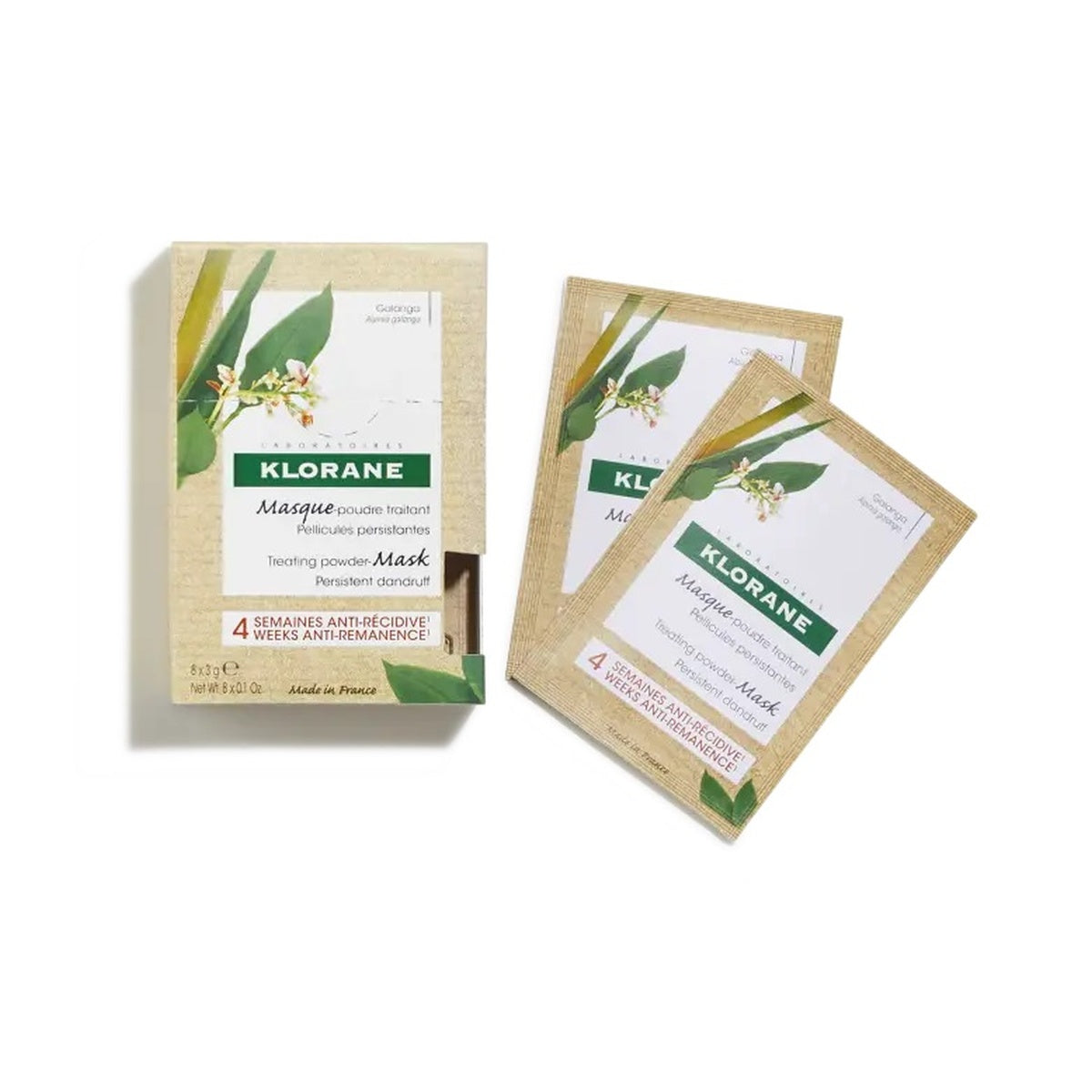 [KLORANE] Galanga Powder Mask 8x3g (Treatment Powder Mask for Dandruff-prone Scalp)