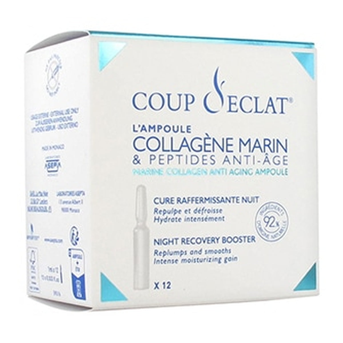 [COUP D'ECLAT] Marine Collagen Ampoules 1ml x 12 (Plumping & Firming Night Care)