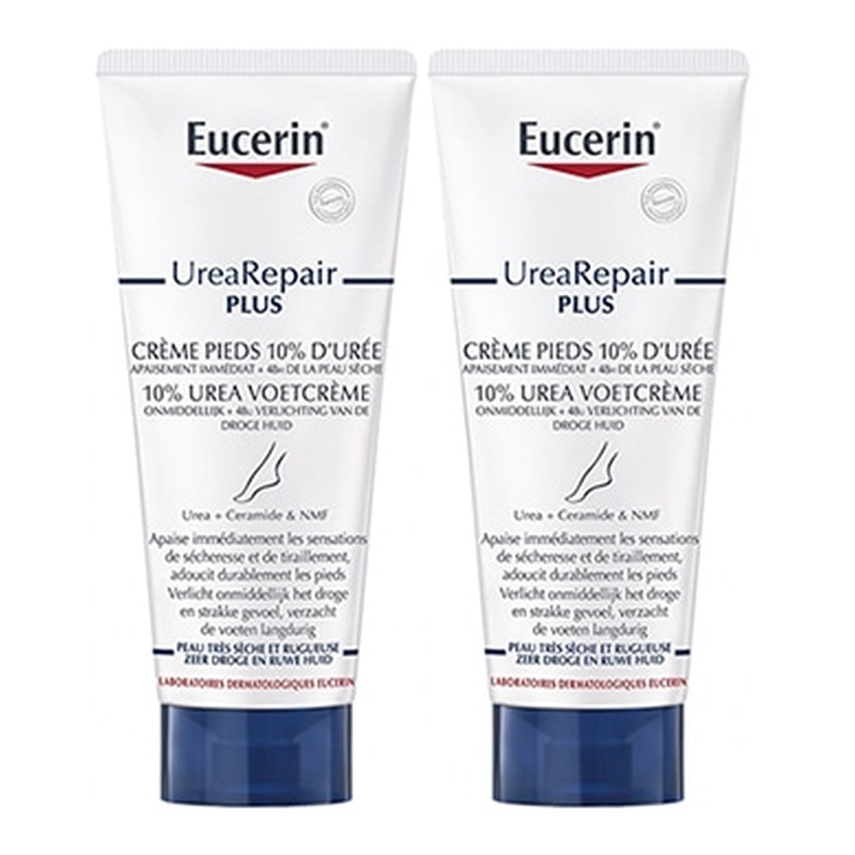 [Eucerin] UreaRepair Plus Foot Cream 10% Urea 100ml (2-Pack)