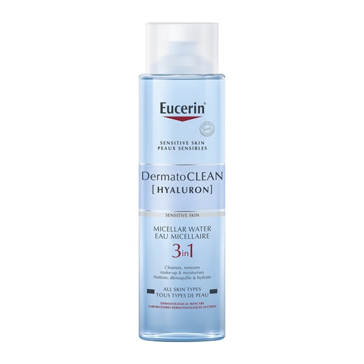[Eucerin] Dermatoclean Hyaluron Micellar Water 3-in-1 400ml (Gentle Cleansing)