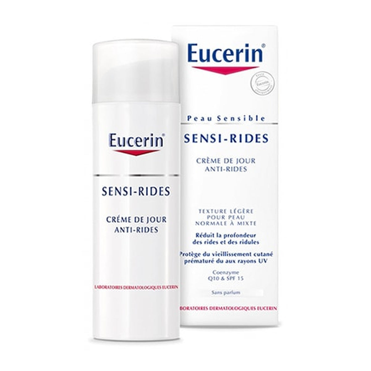 [Eucerin] Sensi-Rides Anti-Wrinkle Day Cream SPF15 50ml (Sensitive Normal to Combination Skin)