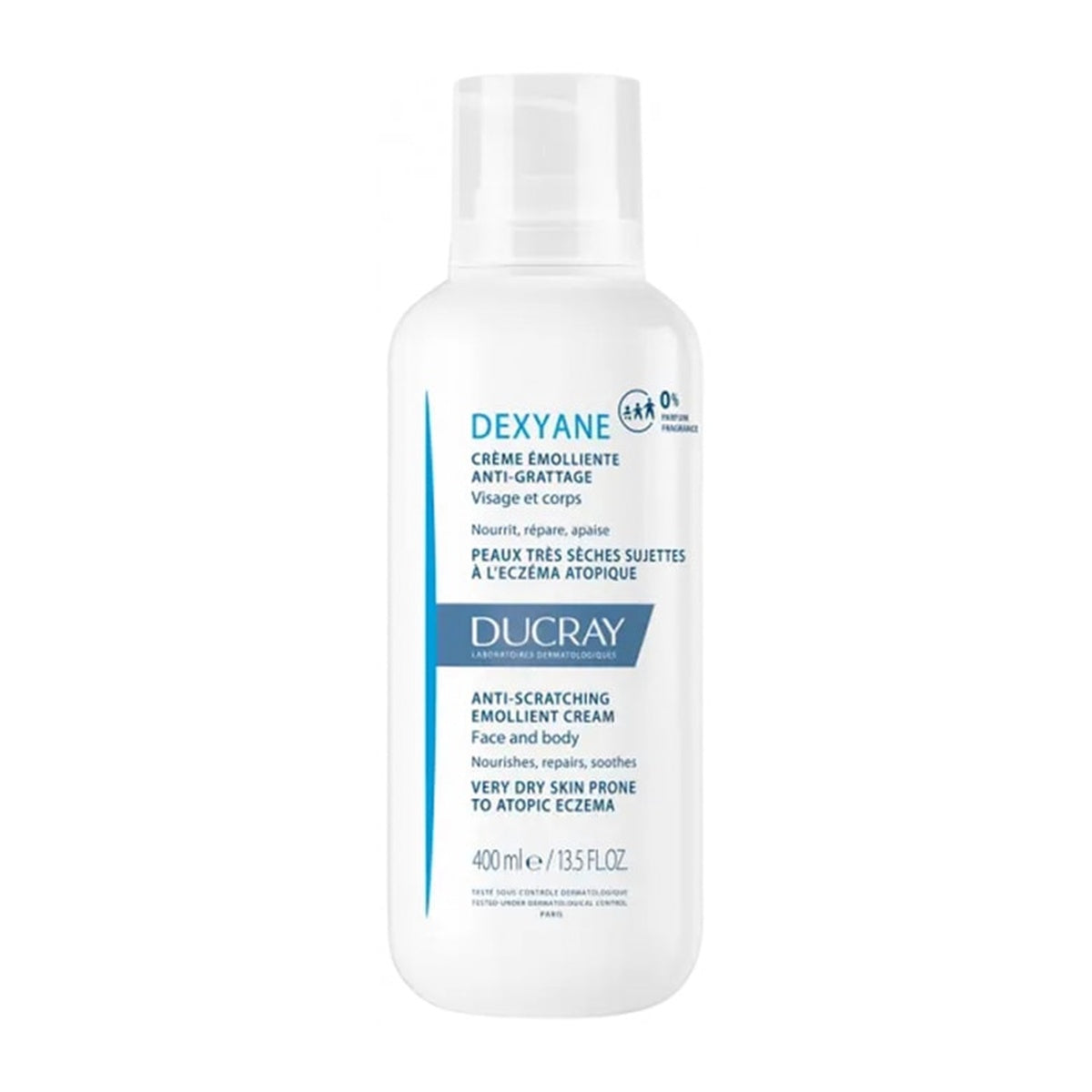 [DUCRAY] Dexyane Emollient Cream 400ml (Face & Body, Anti-Itch, Fragrance-Free)