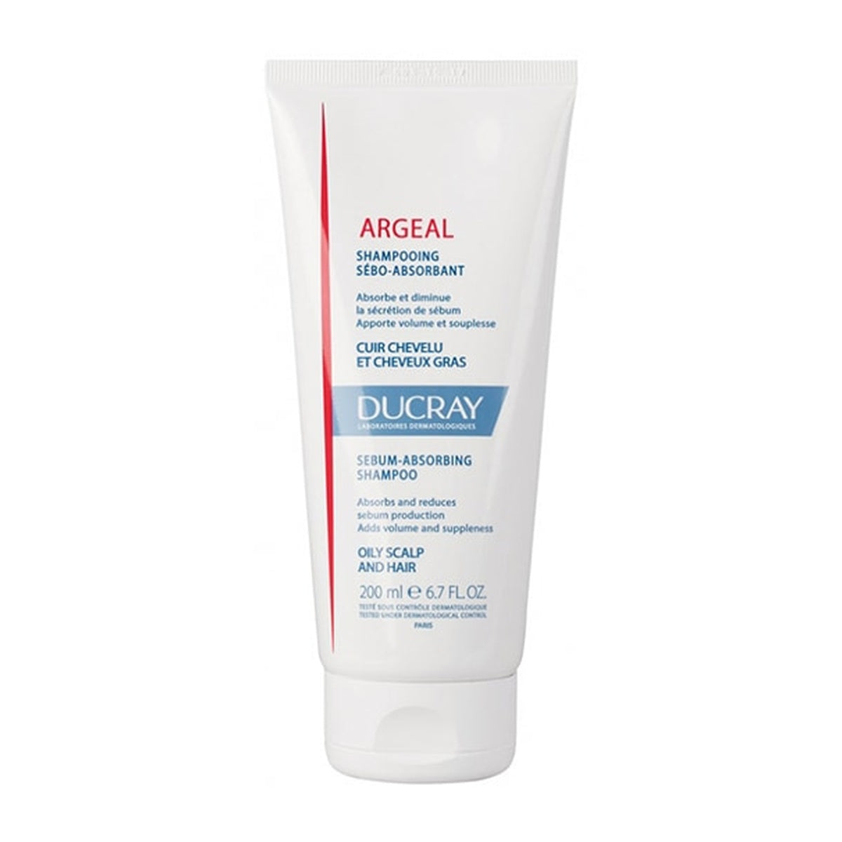 [DUCRAY] Argeal Sebo-Absorbent Shampoo 200ml (Controls Sebum & Absorbs Excess Oil)