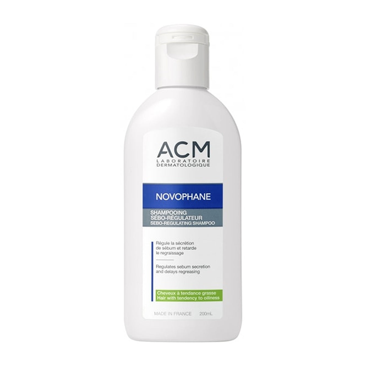 [LABORATOIRE ACM] NOVOPHANE Oily Scalp Control Shampoo 200ml (Sebum-Regulating, Restores Healthy Hair)