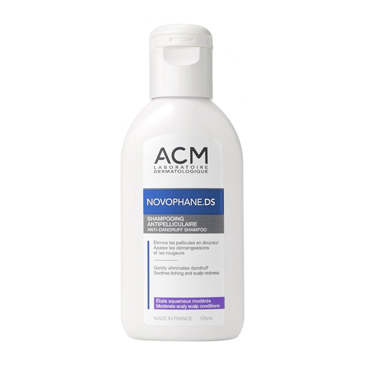 [LABORATOIRE ACM] Novophane DS Anti-Dandruff Shampoo 125ml (Soothes Itching & Redness)