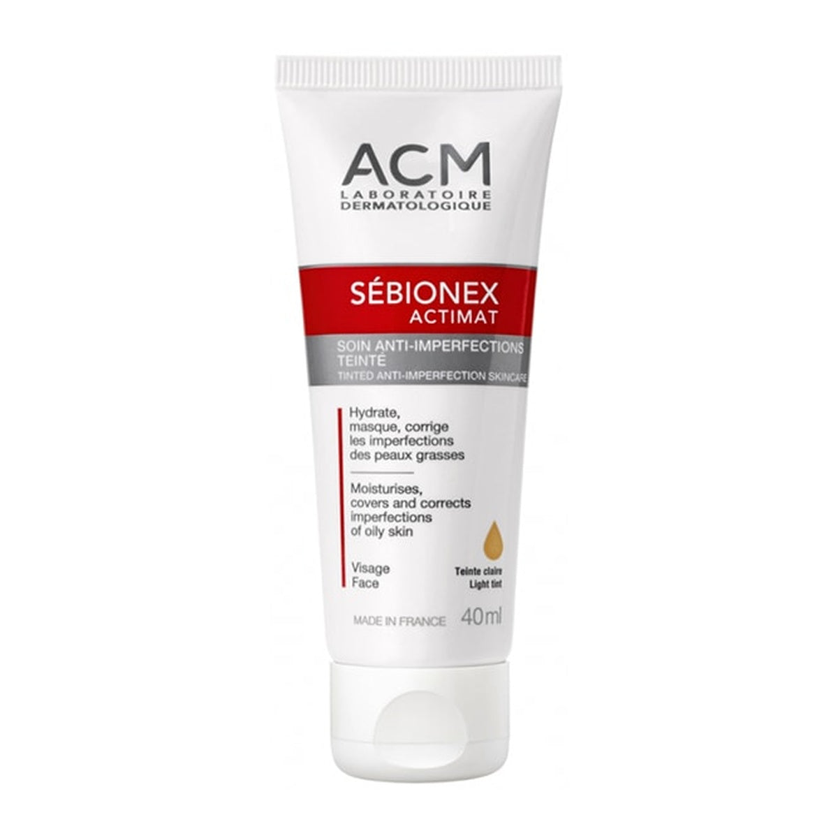[LABORATOIRE ACM] SEBIONEX Actimat Anti-Imperfection Tinted Cream 40ml (Matte, Shine Control)