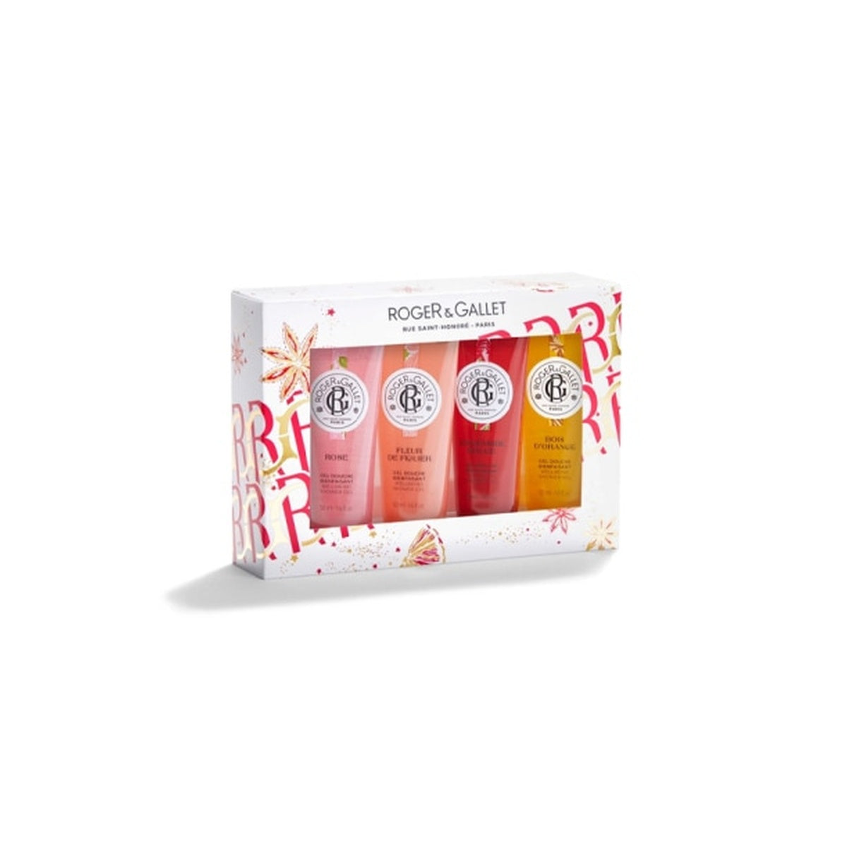 [ROGER & GALLET] 4-Piece Shower Gel Collection 50mlx4 (Creamy Foam, Gentle Cleanse)