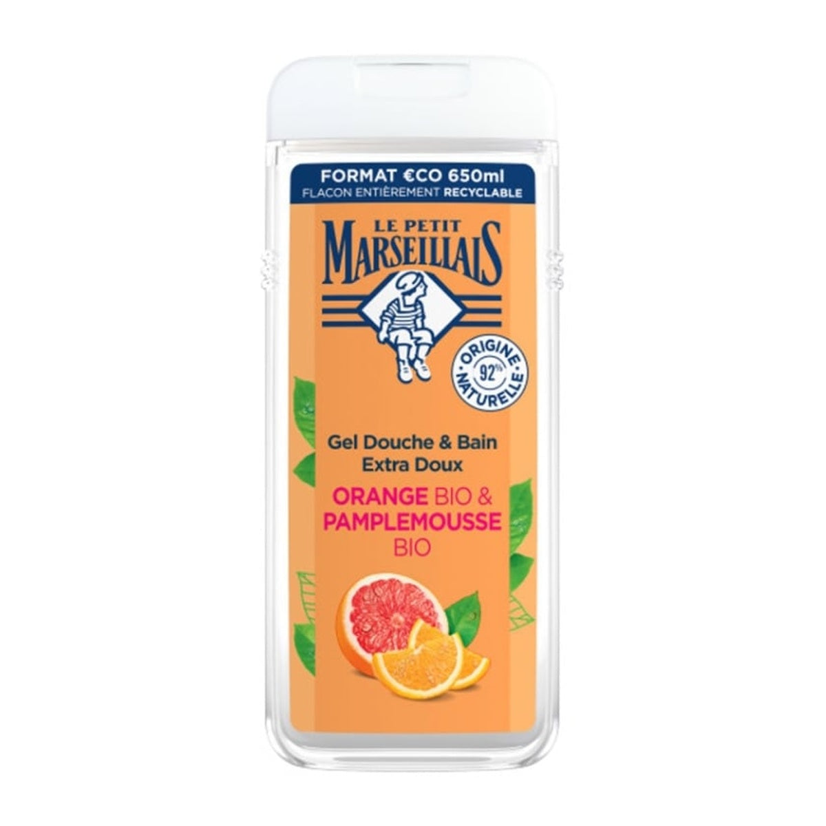 [Le Petit Marseillais] Extra Gentle Shower & Bath Gel (Organic Orange & Organic Grapefruit) 650ml