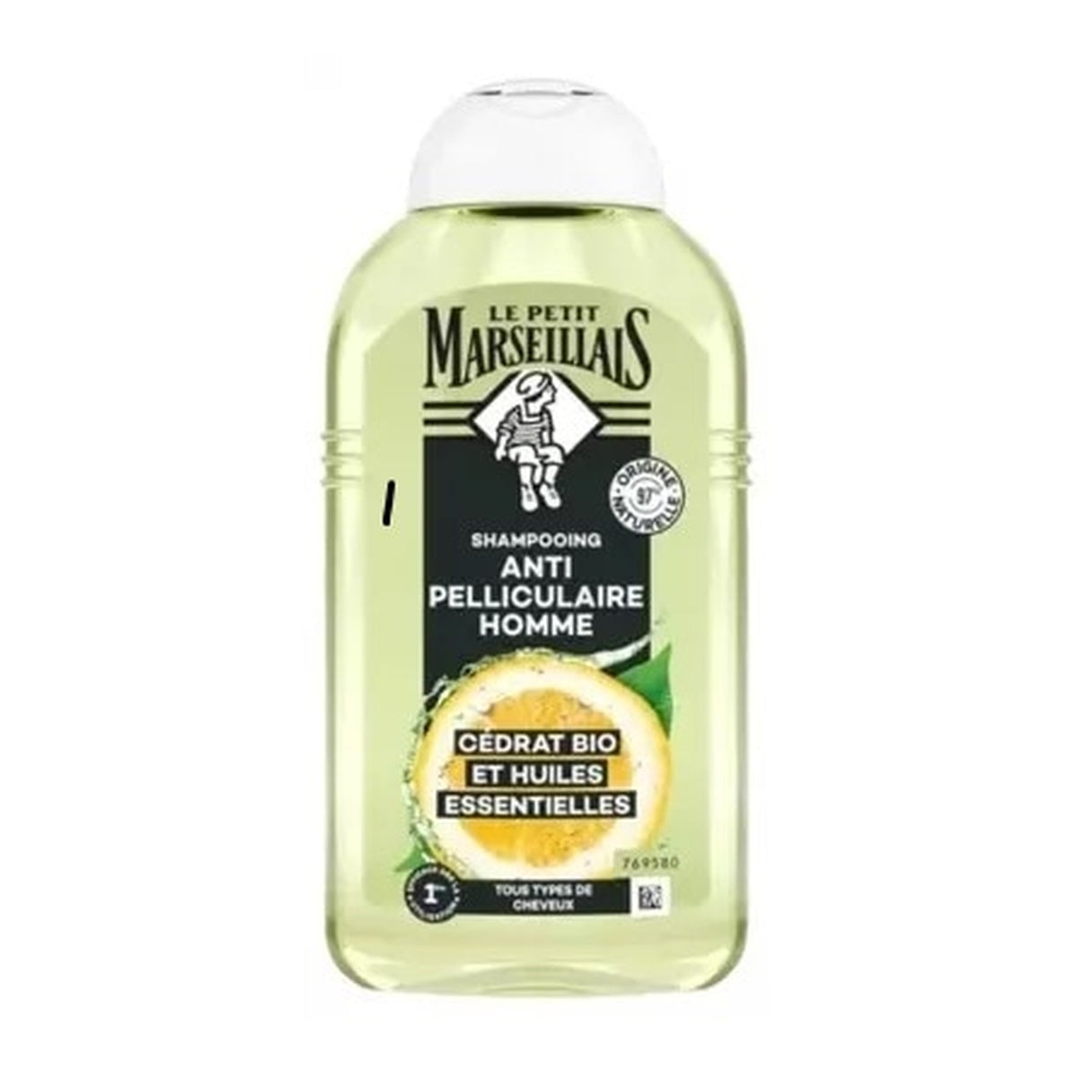 [Le Petit Marseillais] Men's Micellar Anti-Dandruff Shampoo - Infused with Essential Oils & Organic Citron 250ml