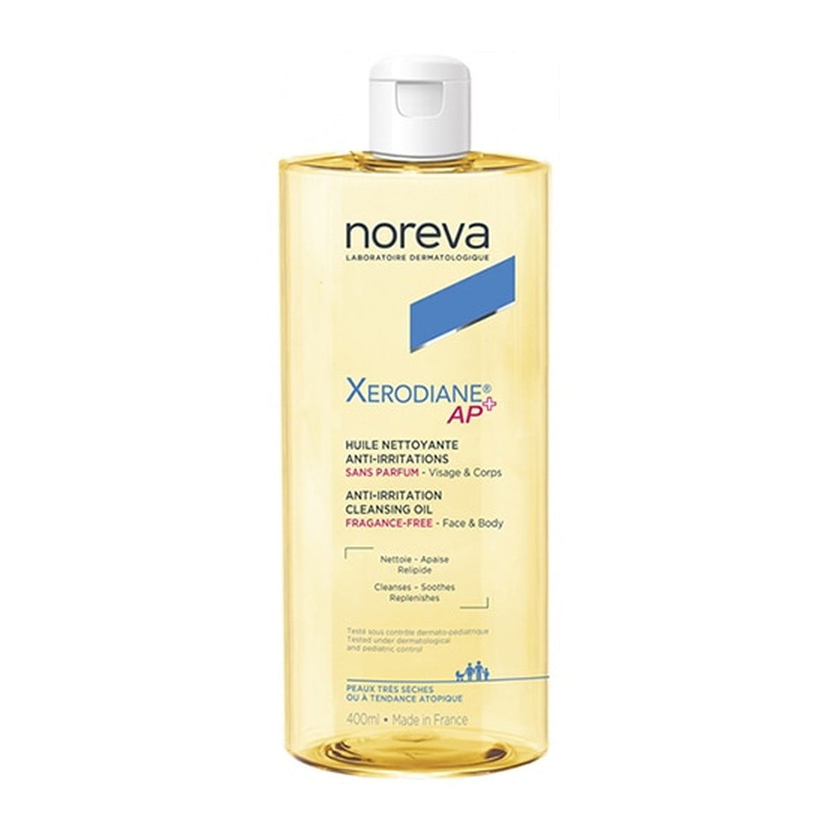 [noreva] Xerodiane AP+ Cleansing Oil (Nourishing, Protective, Soap-Free) 400ml