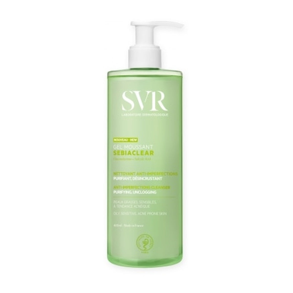 [SVR] Sebiaclear Foaming Gel (Removes Excess Sebum, Unclogs Pores) 400ml