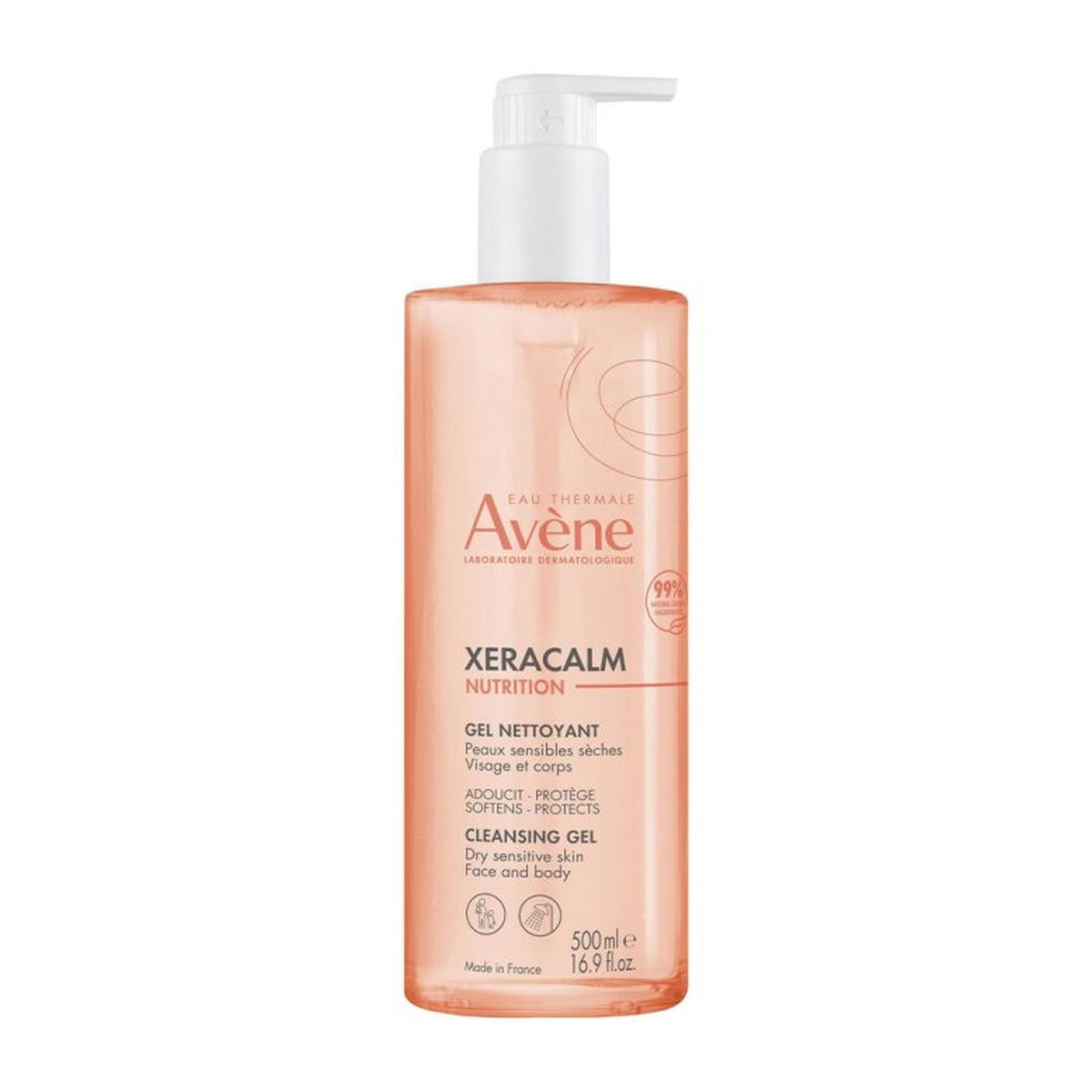 [Avène] Xeracalm Nutrition Cleansing Gel 500ml (Face & Body, Sensitive Dry Skin)