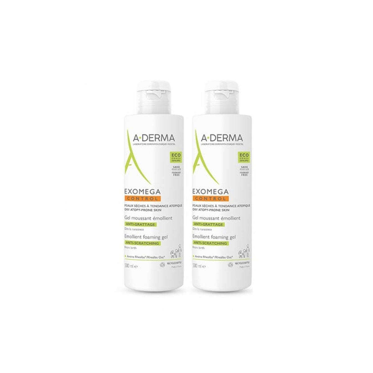 [A-DERMA] Exomega Control Emollient Cleansing Gel (2 x 500ml)