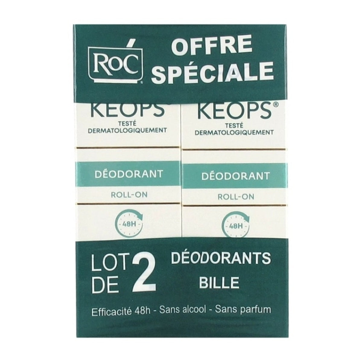 [RoC] Keops Deodorant Roll-On 30ml (Normal Skin) - 2 Pack