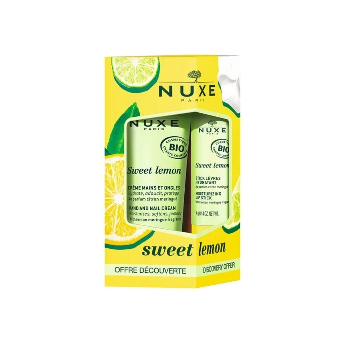 [NUXE] Sweet Lemon My Sweet Crush Hand & Nail Cream 50ml + Lipstick 4g Set