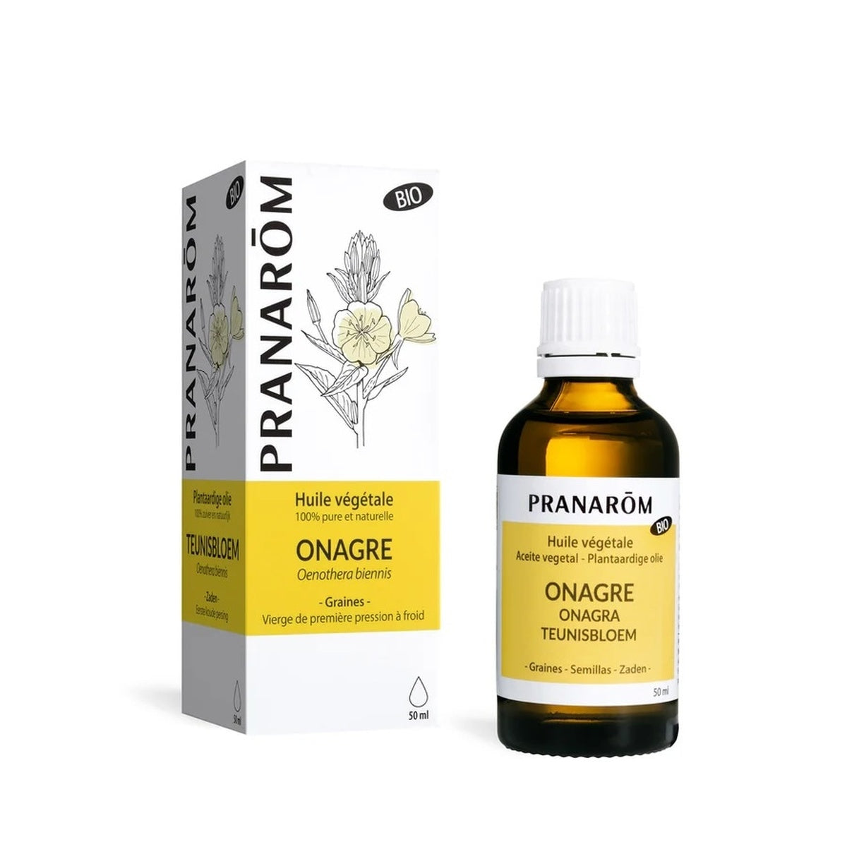 [PRANARŌM] Organic Evening Primrose (Oenothera biennis) Virgin Cold-Pressed Oil 50ml