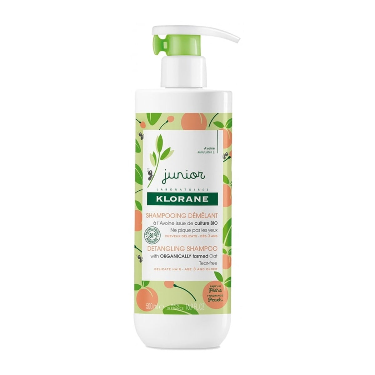 [KLORANE] Junior Peach Detangling Shampoo 500ml