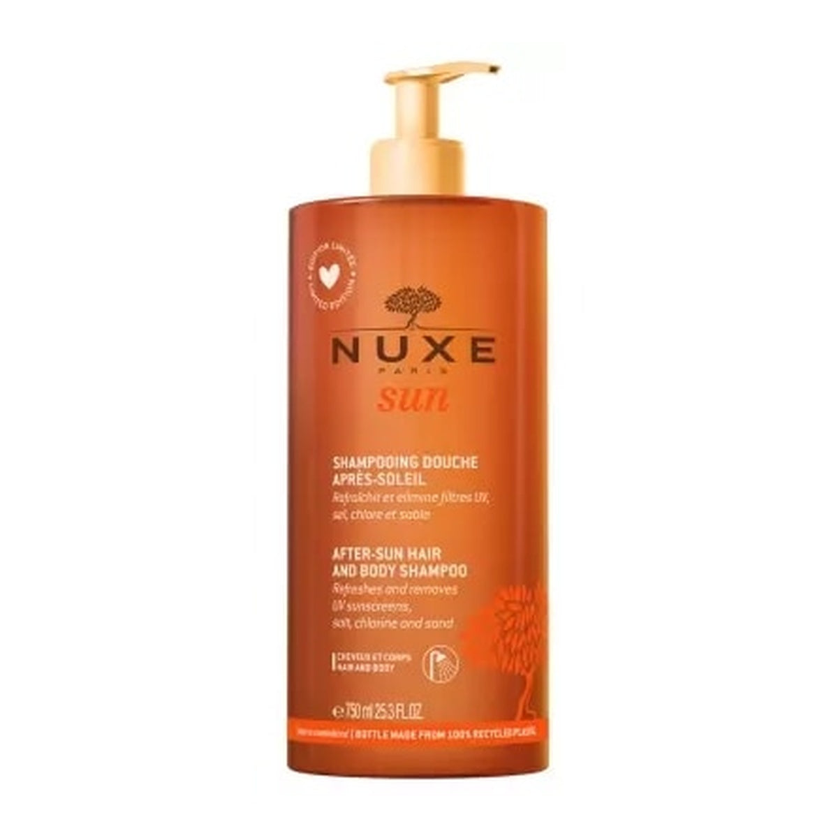 [NUXE] After-Sun Shower Shampoo 750ml (Body & Hair, Pump Bottle)