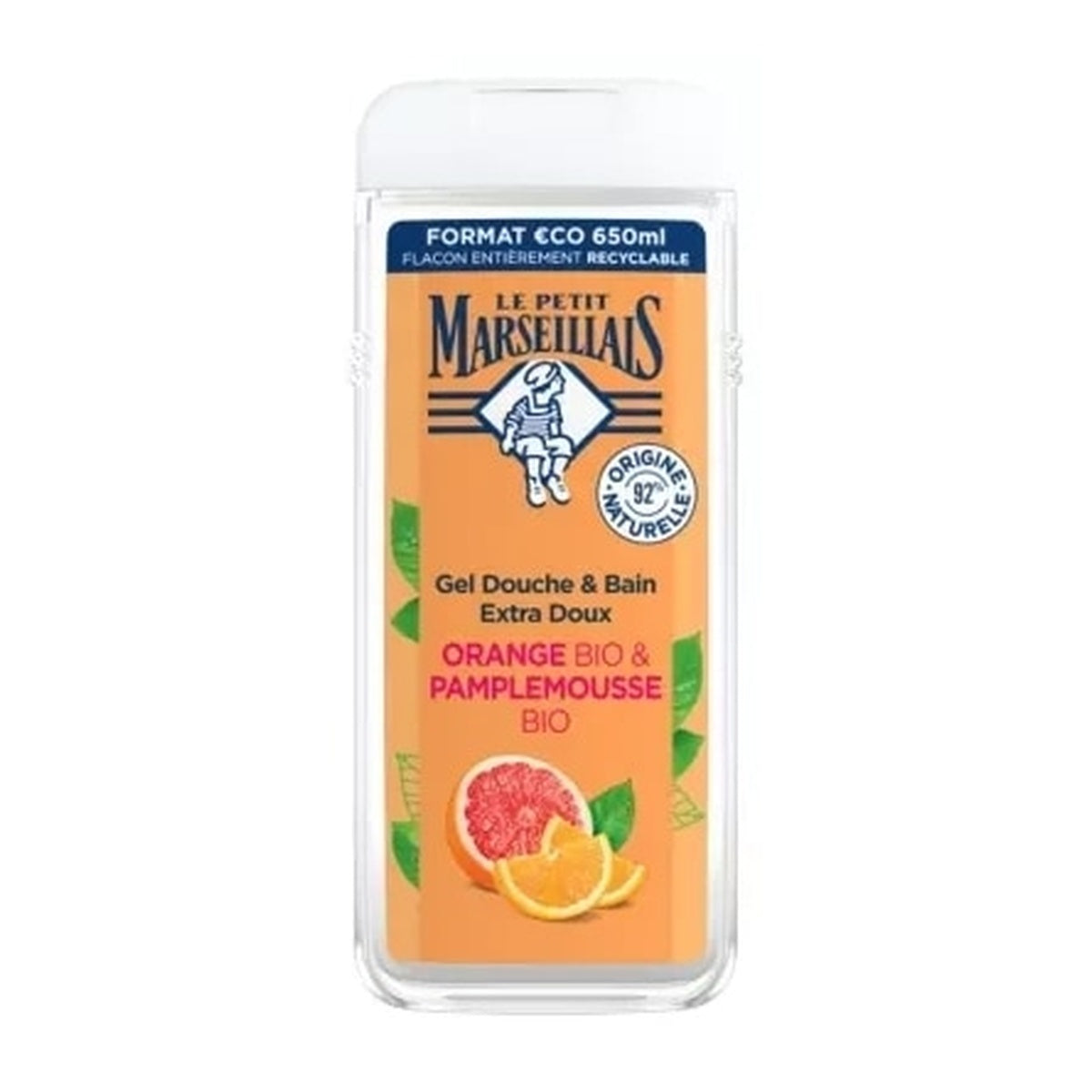 [Le Petit Marseillais] Extra Gentle Shower & Bath Gel - Orange & Grapefruit 650ml