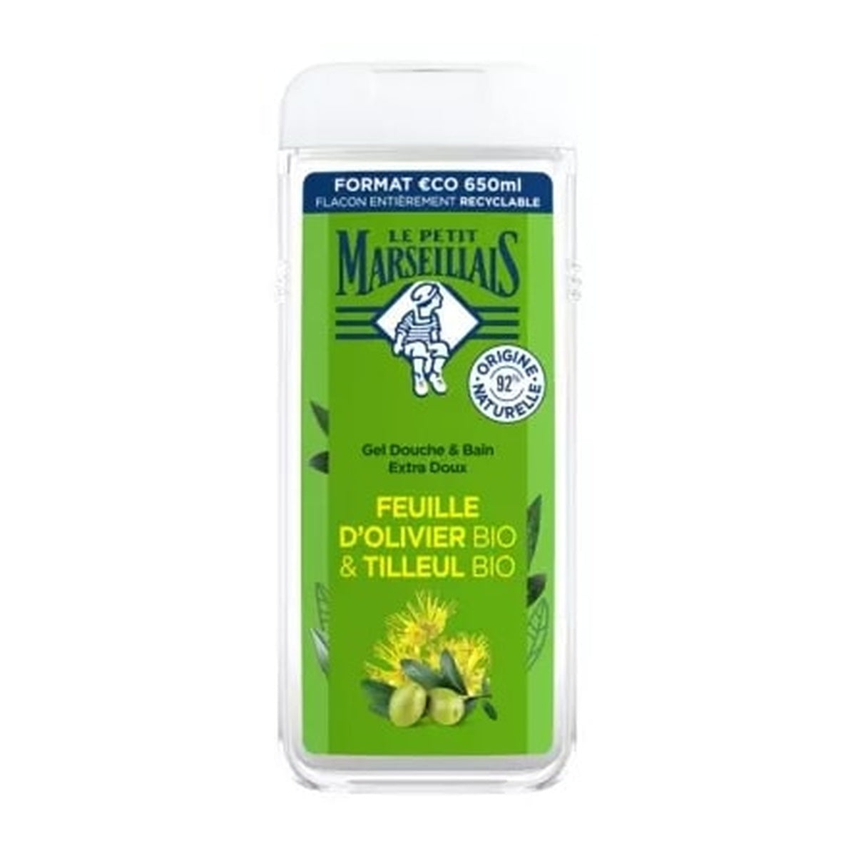 [Le Petit Marseillais] Extra Gentle Shower & Bath Gel - Olive Leaf & Linden 650ml