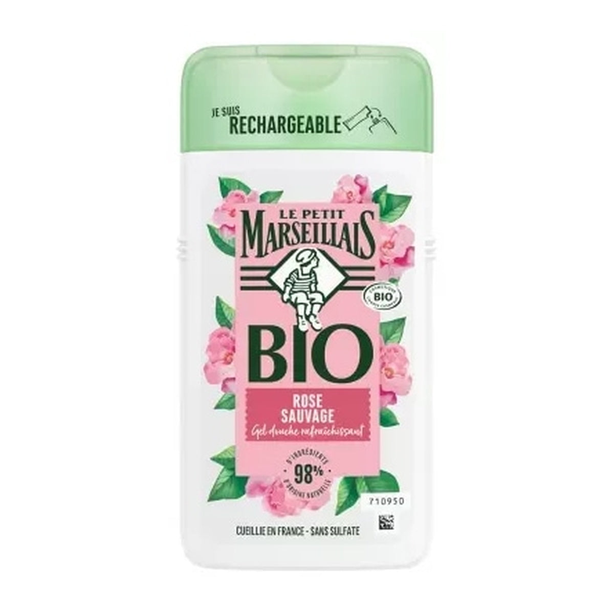 [Le Petit Marseillais] Refreshing Wild Rose Shower Gel 250ml (COSMOS Organic, 98% Natural Origin)