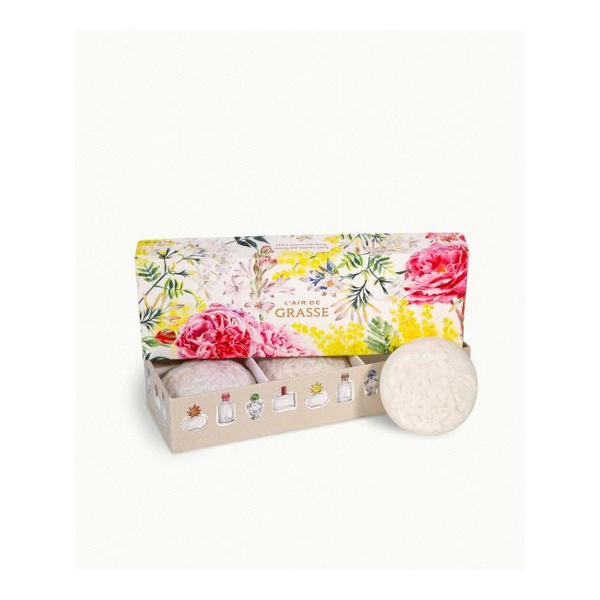 [FRAGONARD] 2026 Flower of the Year "Air of Grasse" Soap Gift Set - 3 Sculpted Soaps