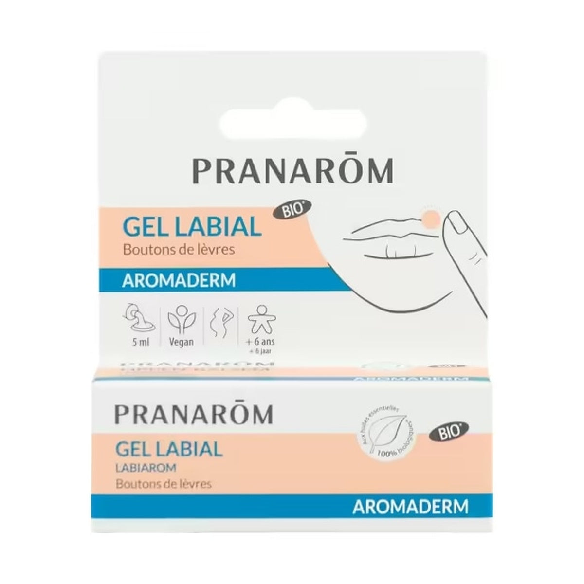 [PRANARŌM] Aromaderm Labial Gel 5ml (Lip Gel for Cold Sore Relief)