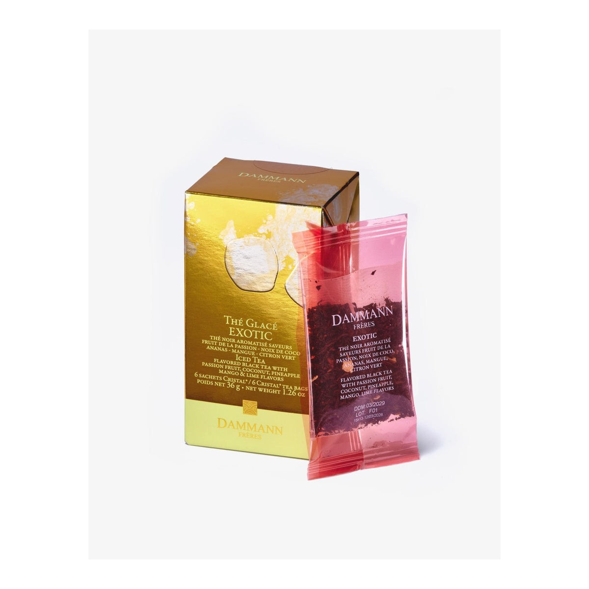 [DAMMANN FRÈRES] Exotic Iced Tea Sachets — 6 Individually Wrapped Bags