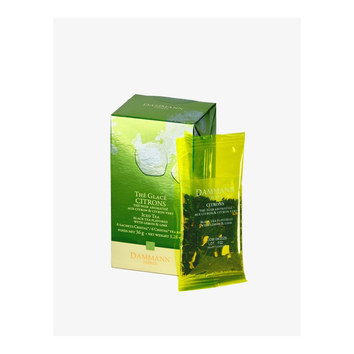 [DAMMANN FRÈRES] Iced Tea Citron — 6 Individually Wrapped Tea Bags