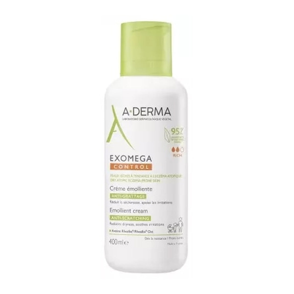 [A-DERMA] Exomega Control Emollient Cream 400ml (for Dry, Sensitive Skin)