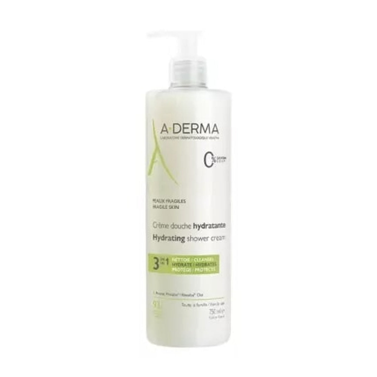 [A-DERMA] 3-in-1 Hydrating Shower Cream for Face, Hair & Body 750ml