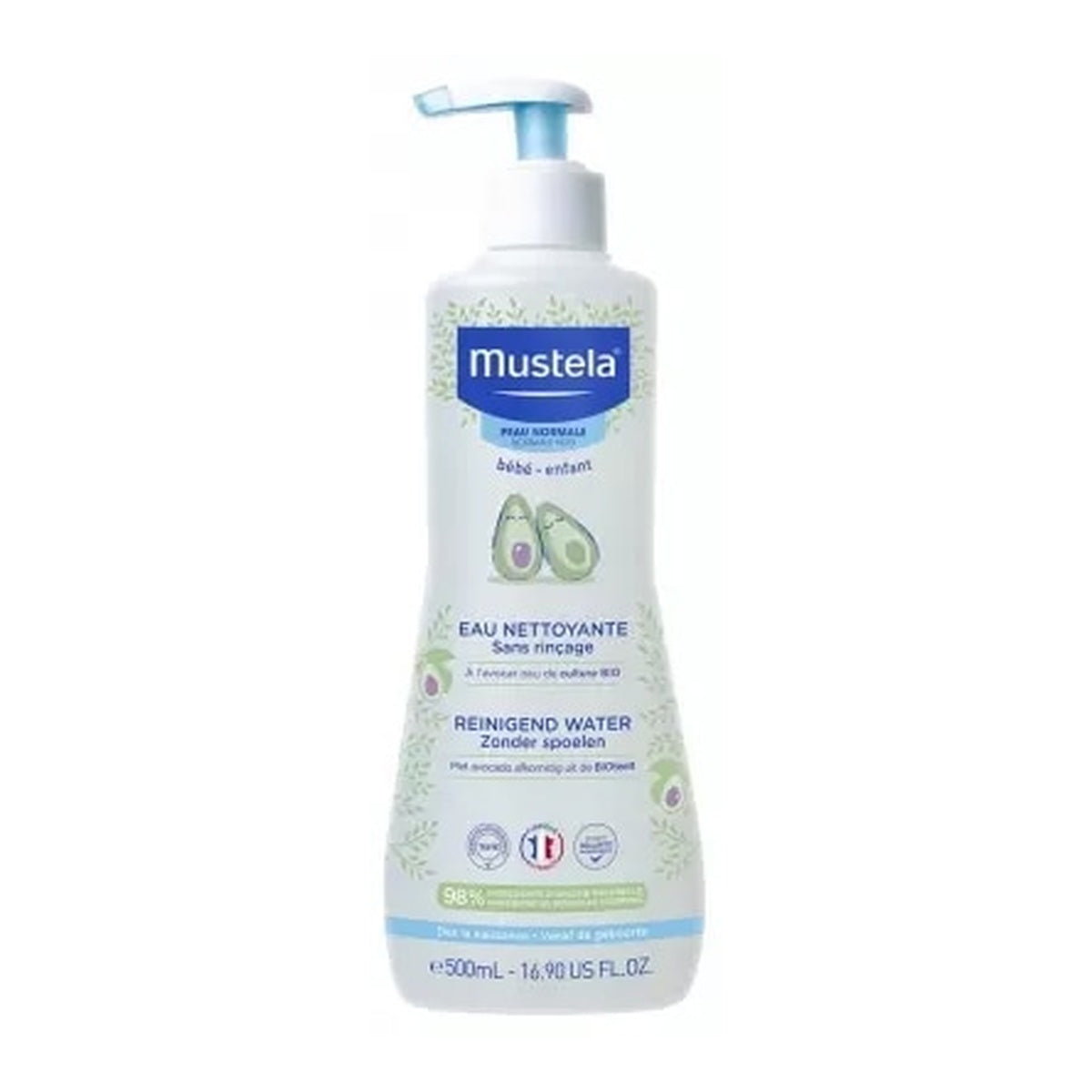 [Mustela] Cleansing Water 500ml (No-Rinse Face & Baby Cleanser)