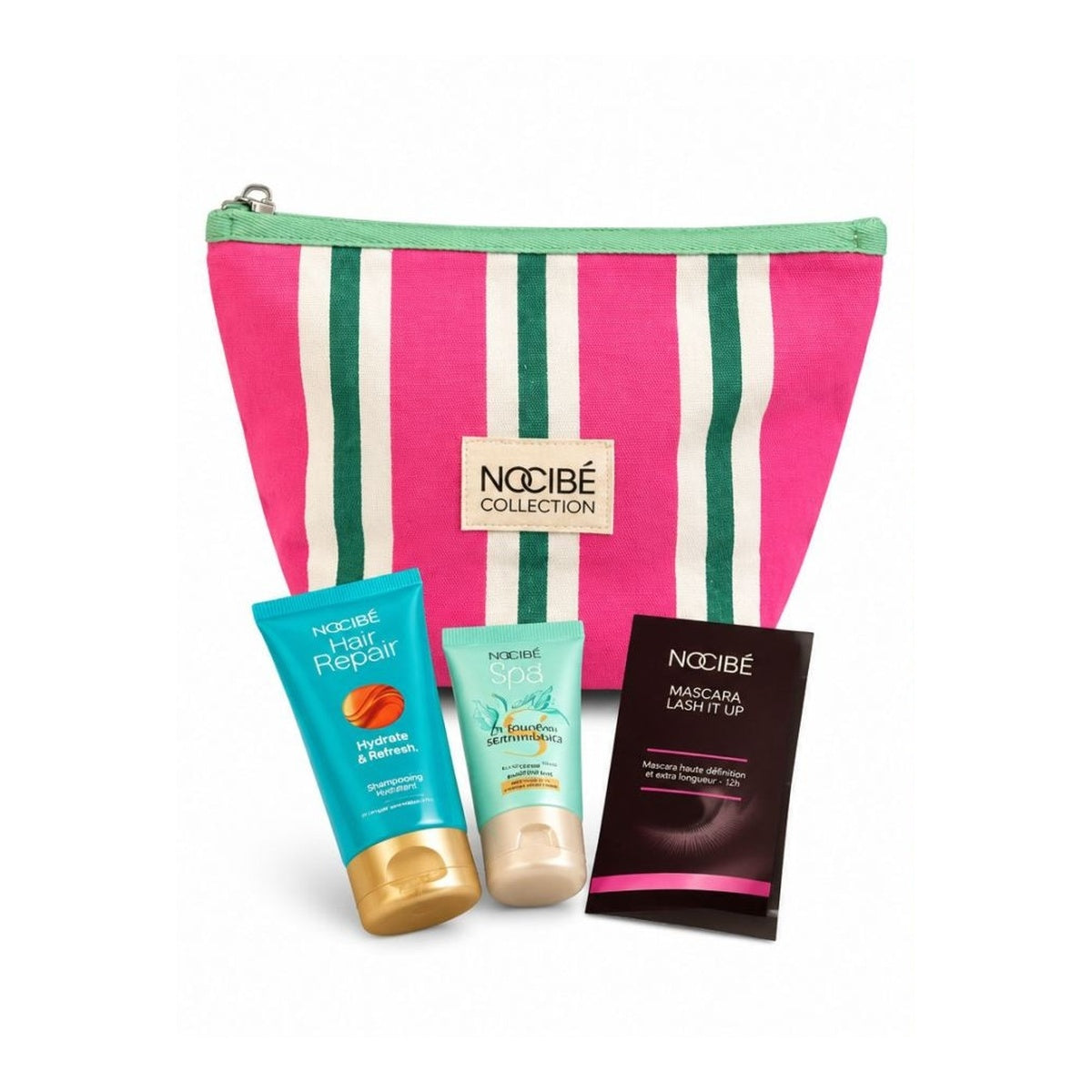 [NOCIBÉ] Collection Pouch Beauty Set — Shampoo 50ml, Hand Cream 30ml & Mascara 6ml